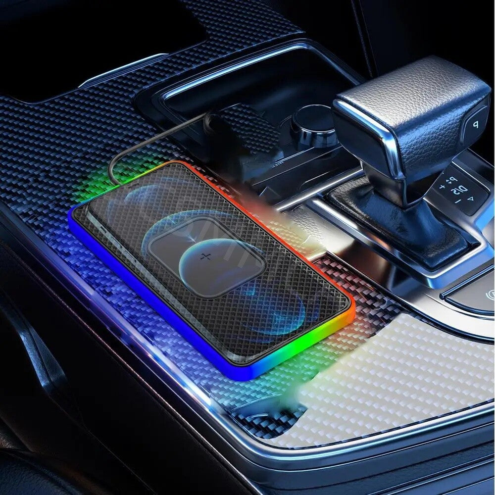 Wireless Charging Pad For Car Dashboard Holder Type C Port Adapter Anti-skid Mat