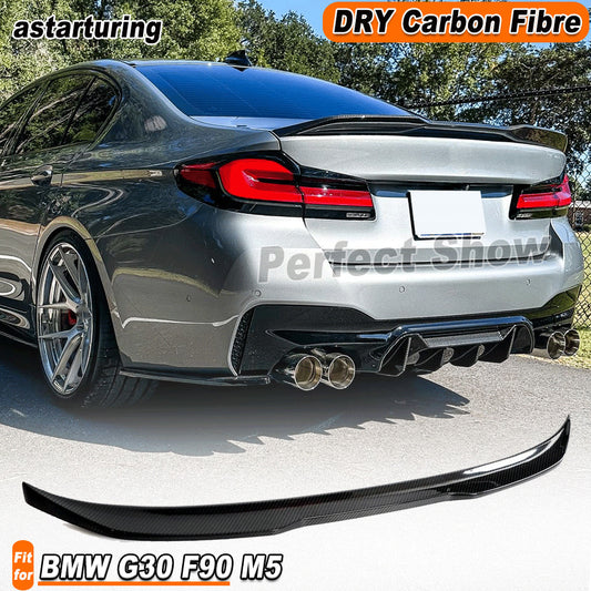 Fit for BMW G30 5Series 530i 540i M5 DRY CARBON Rear Trunk Roof Lip Spoiler