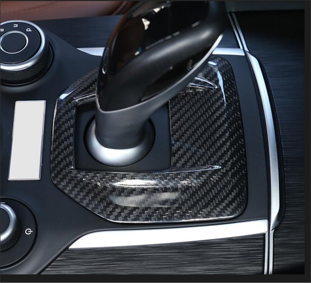 Real Carbon Fiber Gear Shift Box Cover for Alfa Romeo Giulia / for Stelvio 2017-2019