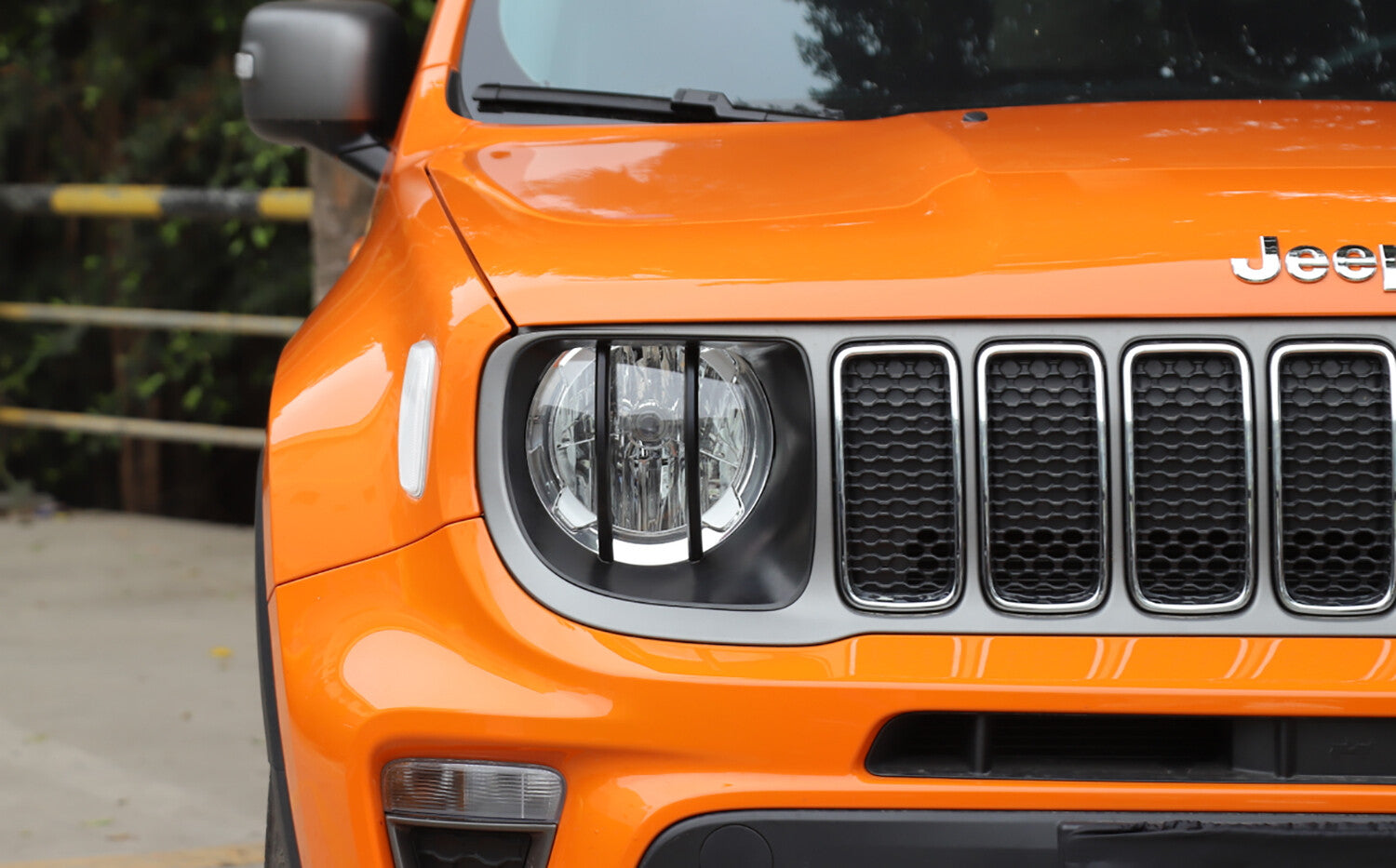 for Jeep Renegade 2019-2022 Black Headlight Bezel Protector Cover Trim ABS Guard