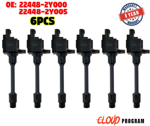for Nissan Maxima for Infiniti I30 New Ignition Coil 22448-2Y005 22448-2Y000 (6pcs)