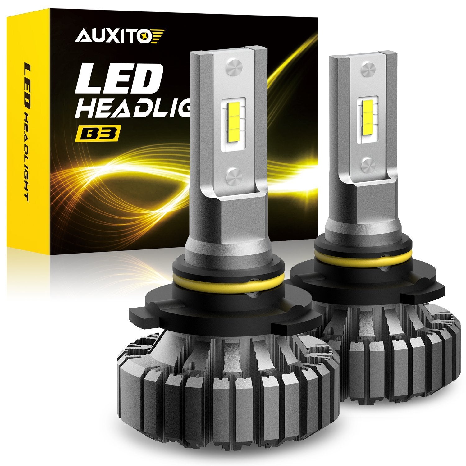 2-Piece 9005 HB3 LED Headlight High Beam or Fog Light 120W 20000LM Fanless Kit