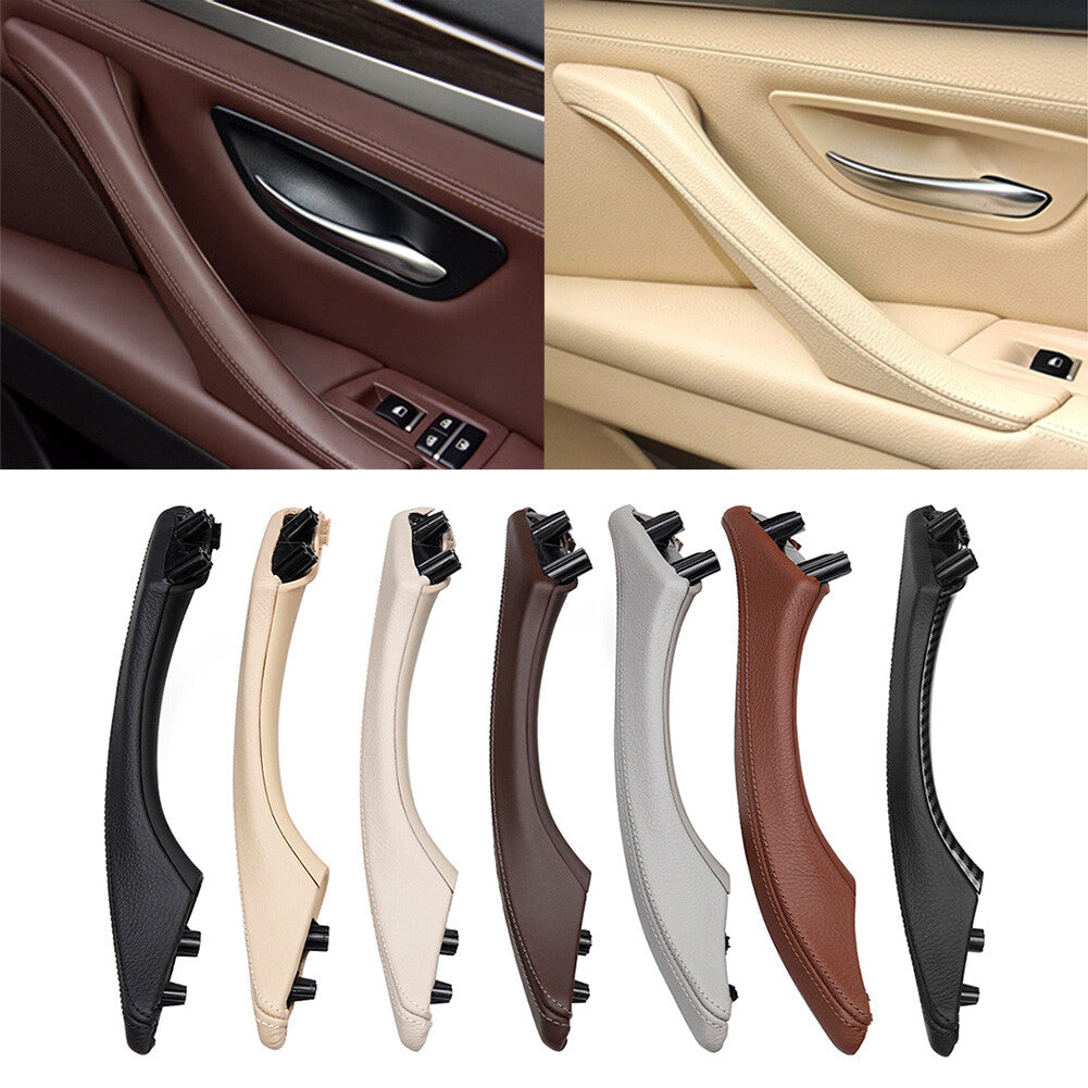 1x Right Side Real Leather Door Trim Pull Handle Fit for BMW 5 series F10 F11 F18