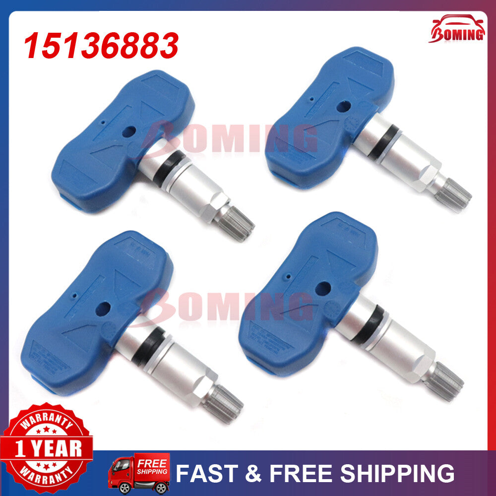4PCS Tire Pressure Sensor 15136883 TPMS for Cadillac for Escalade for GMC for Sierra 315MHz