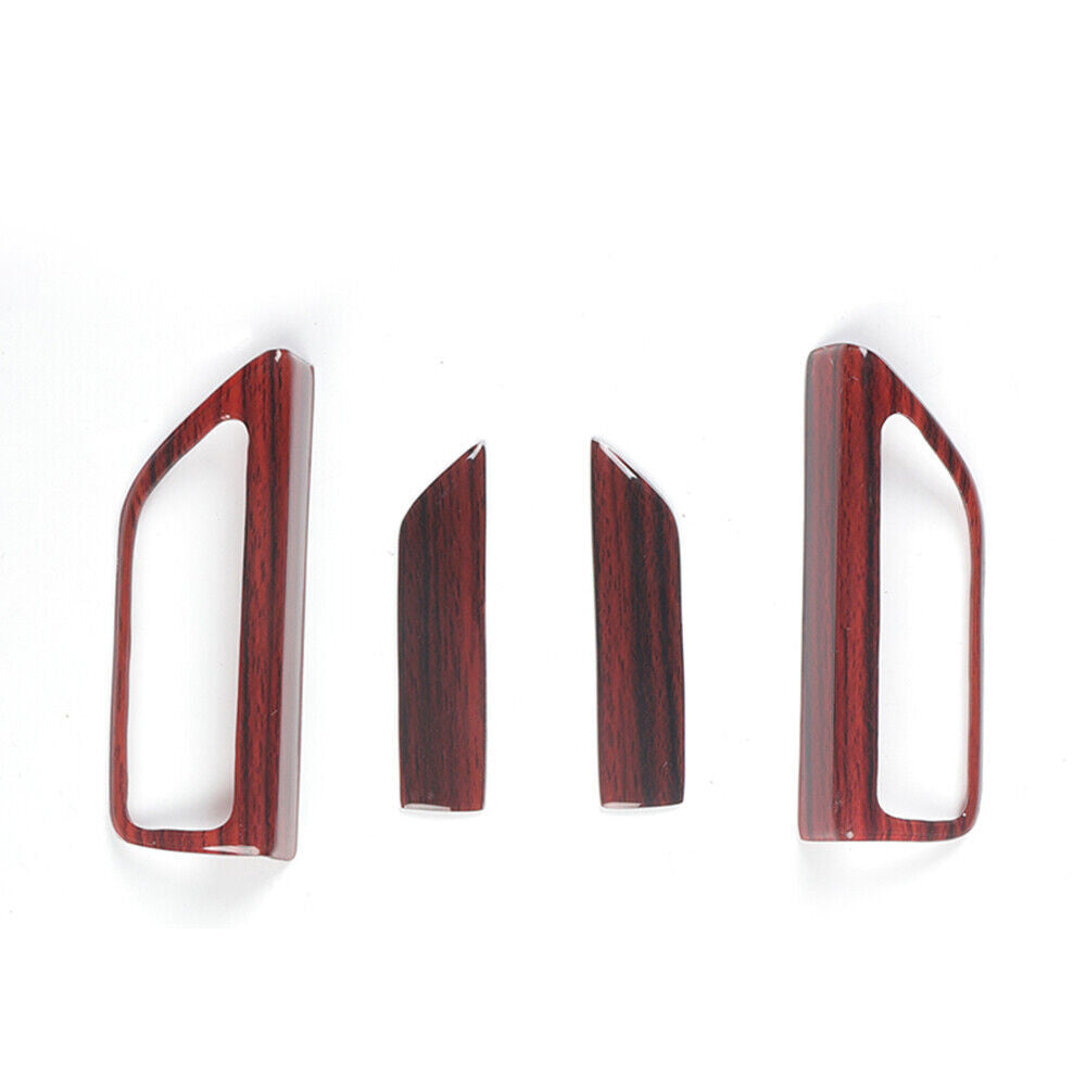 Middle Console Armrest Box Cover Trim 4PCS Fit for Lexus for ES 2015-2017 Red Wood