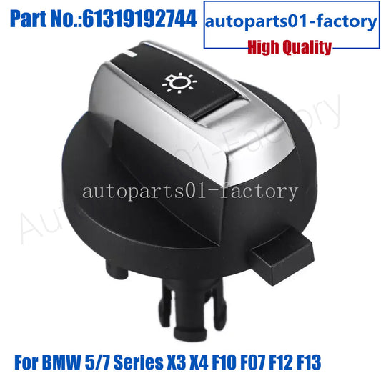 Front Headlight Control Switch Knob for BMW 5/7 Series X3 X4 F10 F07 F12 F13