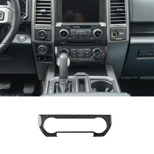 Carbon Fiber Interior AC Decorative Panel Trim Cover for Ford F-150 2015-2017