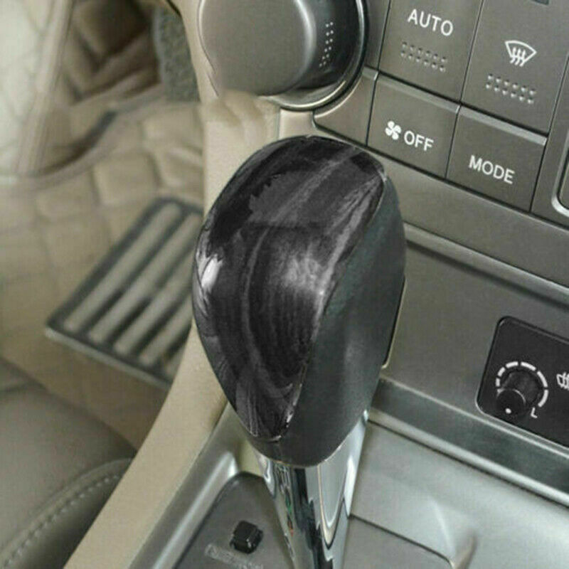 Black Wood Grain ABS Gear Shift Knob Cover Trim for Toyota Highlander 2008-2013