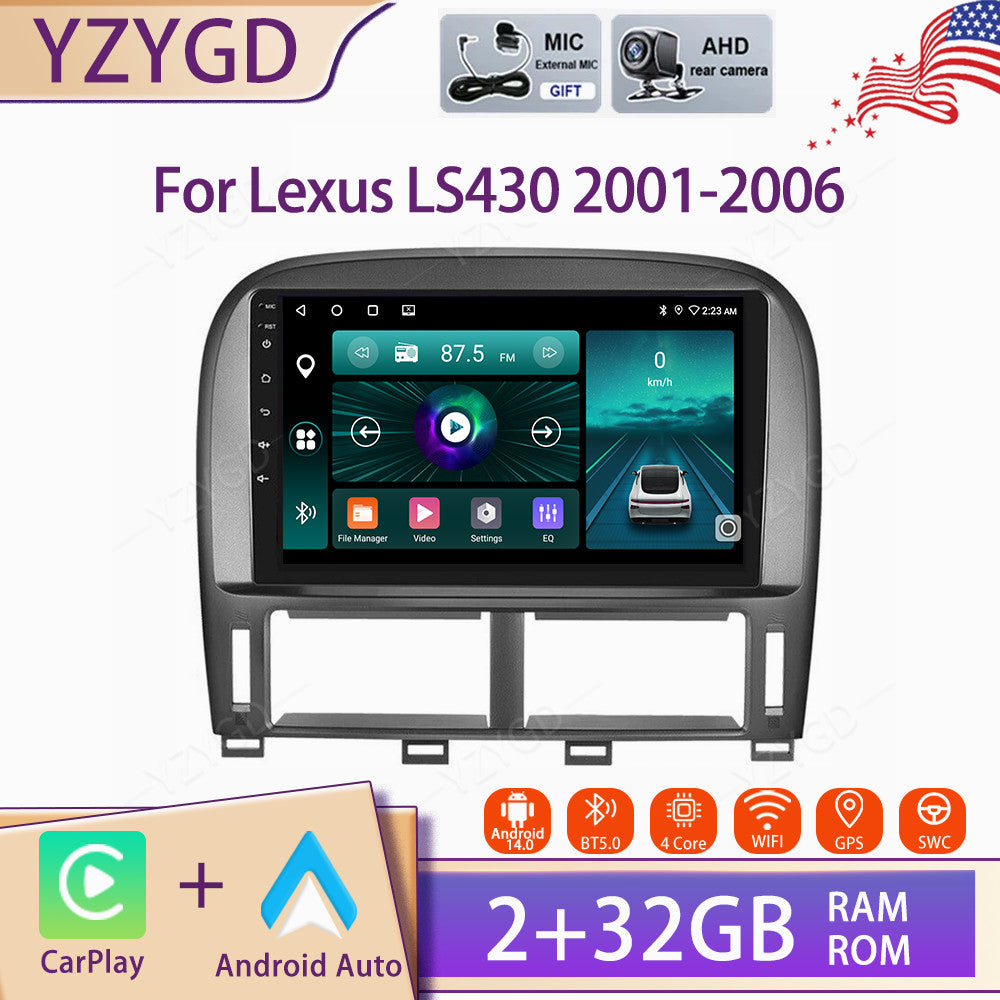 for Lexus LS430 2001-2006 Android Auto Carplay Car Stereo Radio GPS Navi Screen