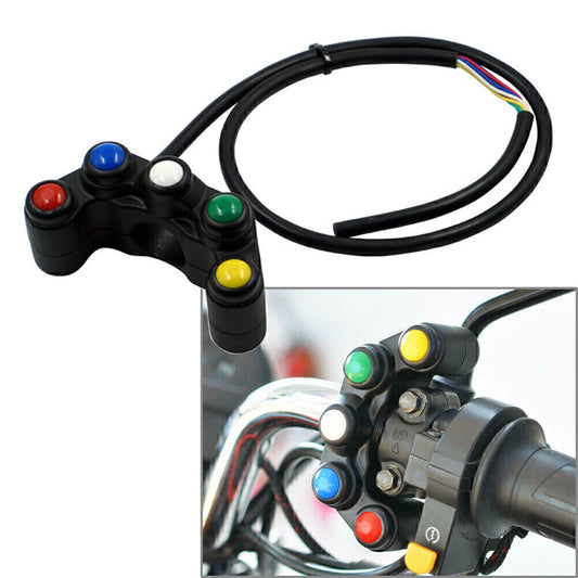 7/8 22mm Universal Handlebar Switch 5 button Array Motorcycle Switches