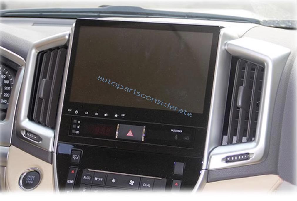 for Toyota for Land Cruiser 2016-21 Silver Look Middle Console AC LR Air Vent Trim