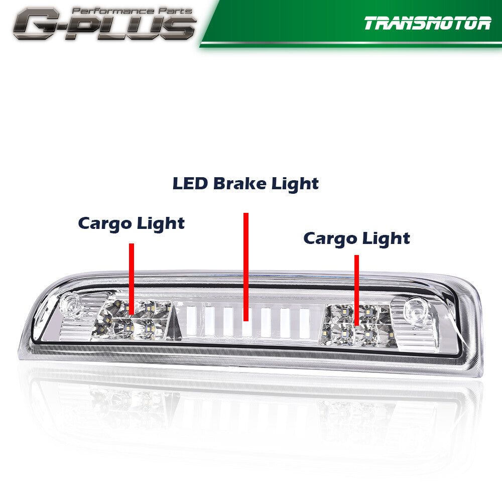 Fits 14-18 for Sierra / Silverado Chrome I-Style LED 3rd Brake Light/Cargo Light