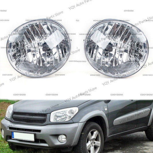 1 Pair for Toyota RAV4 2004-2005 Front Bumper Fog Light clear lens with bulb