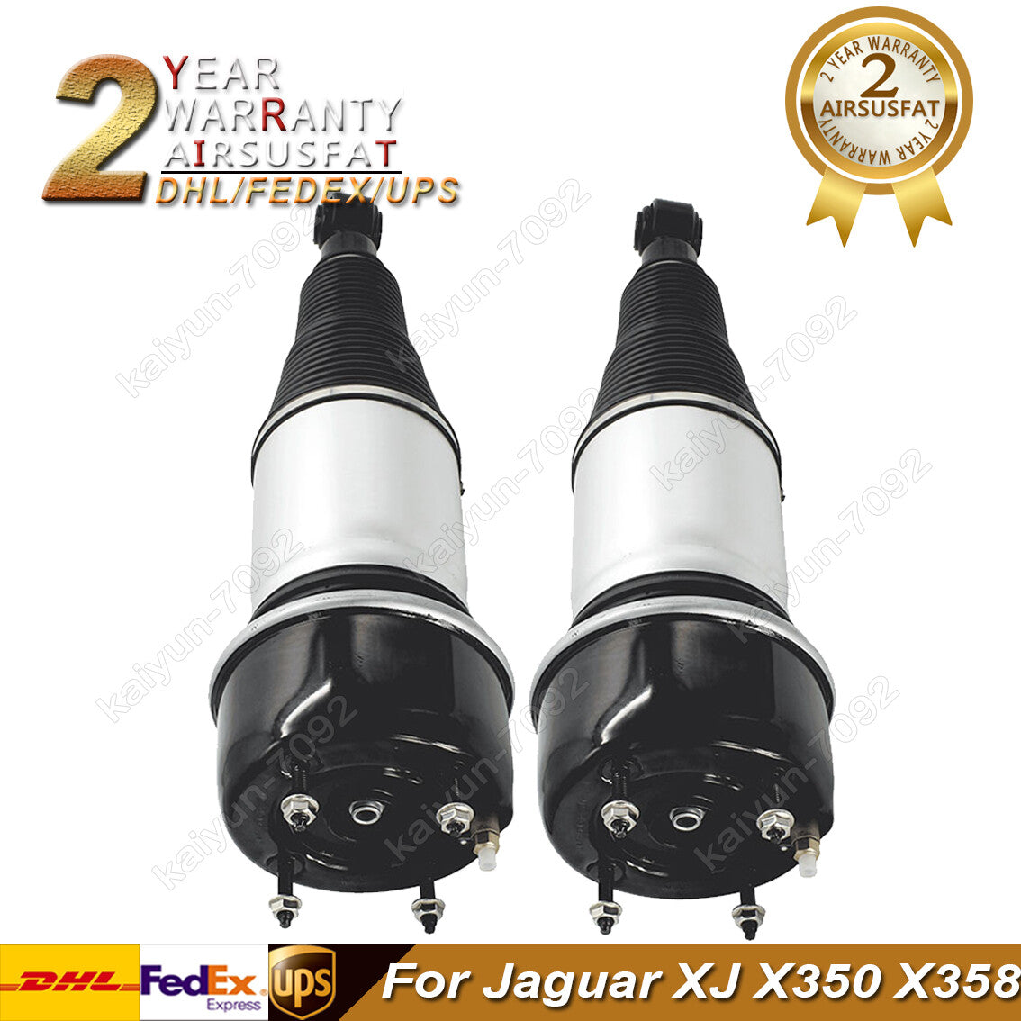 2X for Jaguar XJ8 XJR Rear Air Suspension Shock Absorber Strut C2C41341 C2C41343