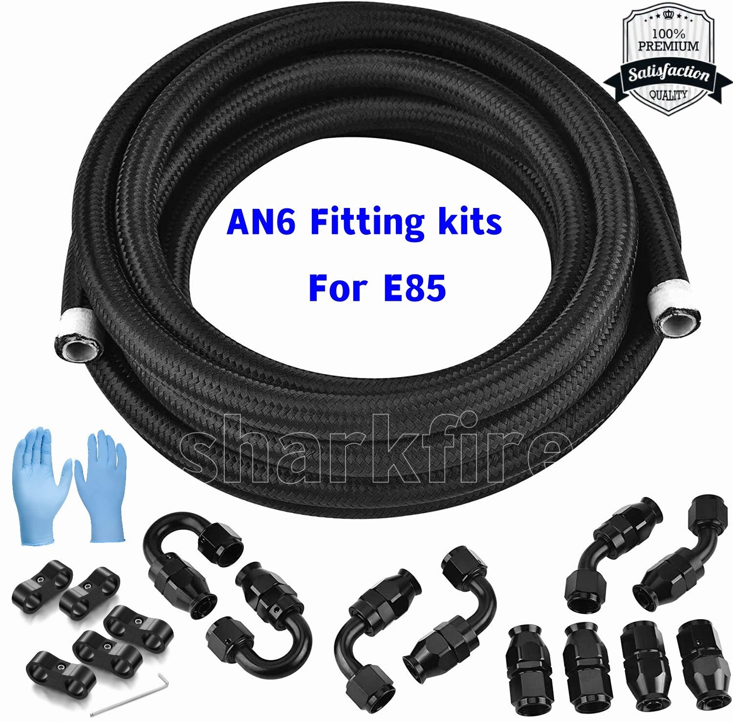 6AN Nylon Braided Fuel Line Hose is suitable for fuel return lines and oil feed lines.