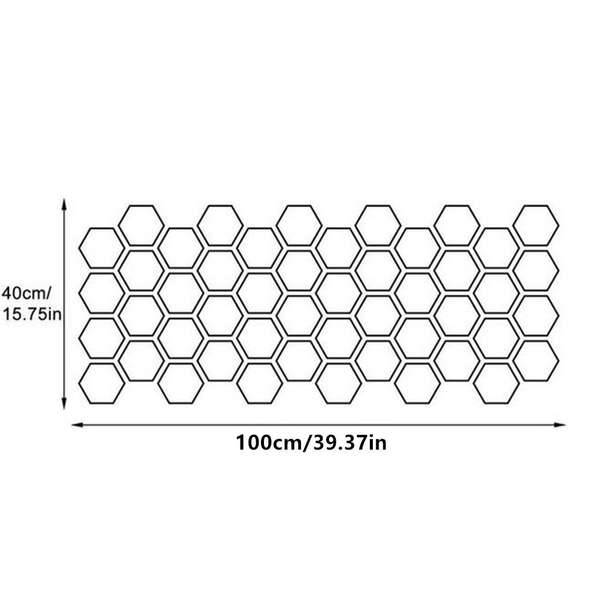 Honeycomb Hexagon Stickers Waterproof Accessories For Car Body Waist Line Kit
