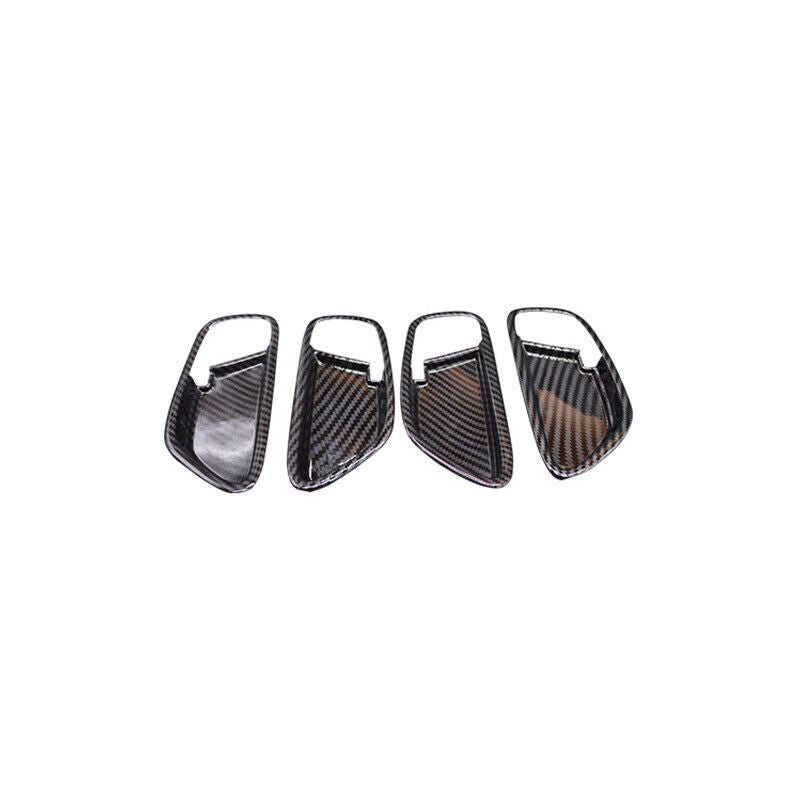 4X Carbon Fiber Style Inner Handle Door Bowl Cover Trim for Kia Forte K3 14-2018