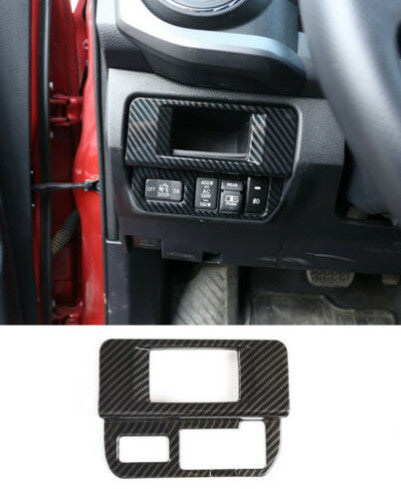 ABS Carbon Fiber Interior Fog Light Switch Button Trim ForToyota Tacoma 2016-20