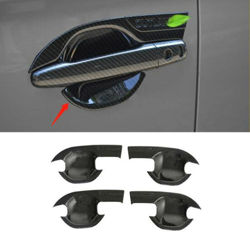 12X Carbon Fiber Door Handle+Bowl Cover Trim for Mitsubishi Outlander 2013-2021