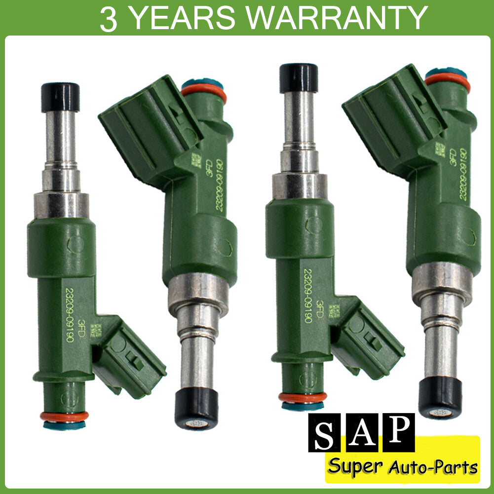 Set of 4 Fuel Injectors 23209-09190 for Toyota Fortuner Hilux Innova 1TRFE 2TRFE