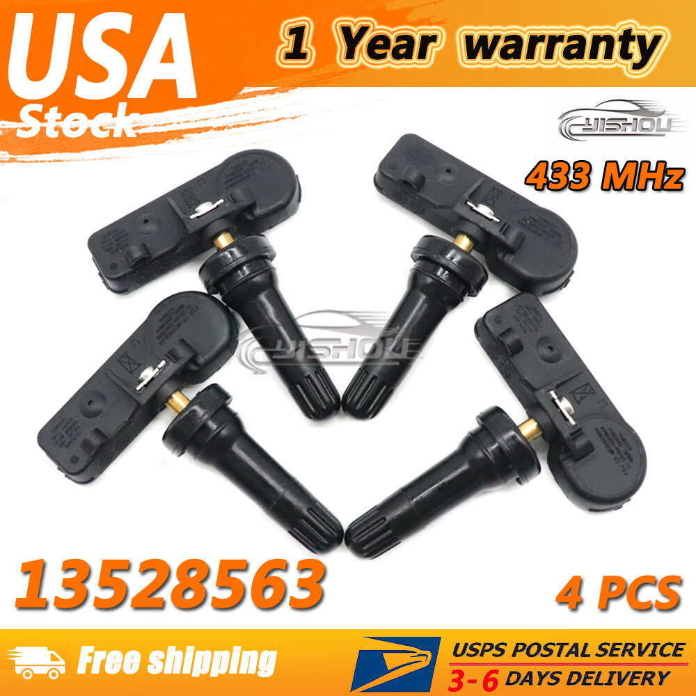 4PCS TIRE PRESSURE SENSOR TPMS for GM for Chevy Silverado for Sierra 19-23 13528563