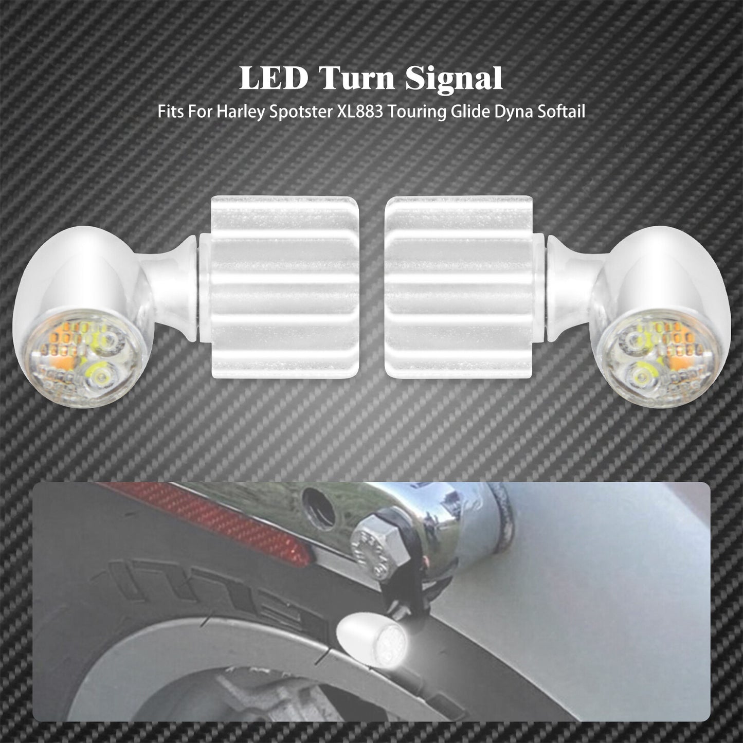 2X Universal for Mini LED Turn Signal Running Indicator Blinker Lights Fit For FLH