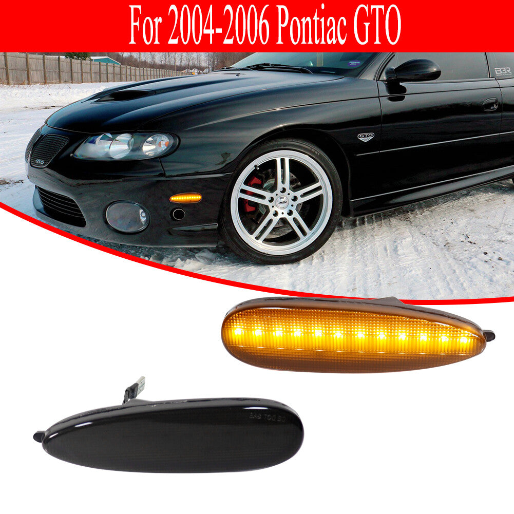 Smoked lens with amber LED front marker light suitable for 2004-2006 for Pontiac GTO