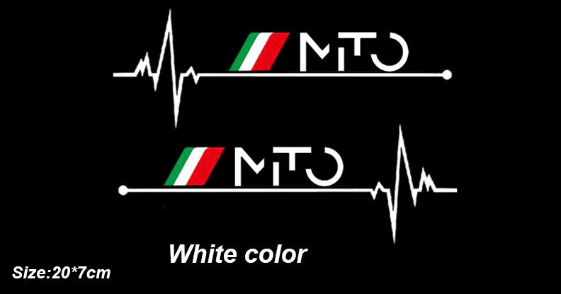 2-pack Mito white car window sticker badges for Alfa Romeo MITO 147 156 159