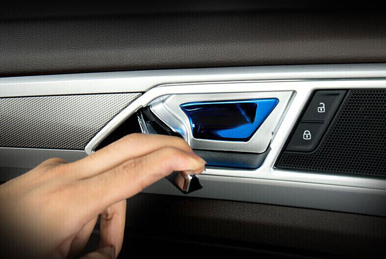 for Volkswagen Atlas 18-23 Matte Silver Inner Door Handle Bowl Cover Frame Trim