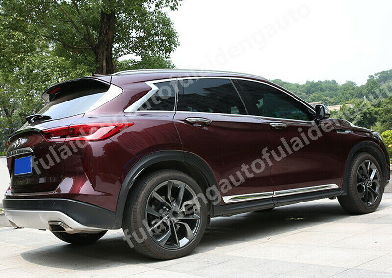 for Infiniti QX50 2019-24 Triple Chrome Door Body Side Molding Cover Trim Guard
