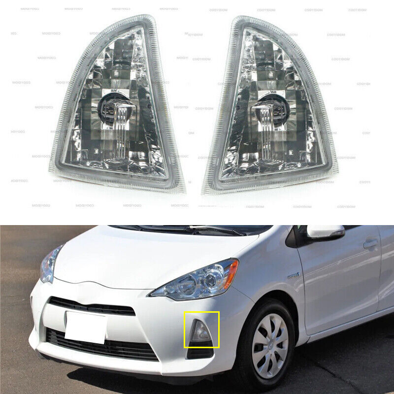 Pair Front Bumper fog lights for TOYOTA PRIUS C CORNER 2012 2013 2014