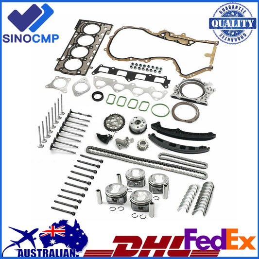 Engine Pistons Overhaul Rebuild Kit  Valves for VW for AUDI CAVD CTHD 1.4TSI EA111