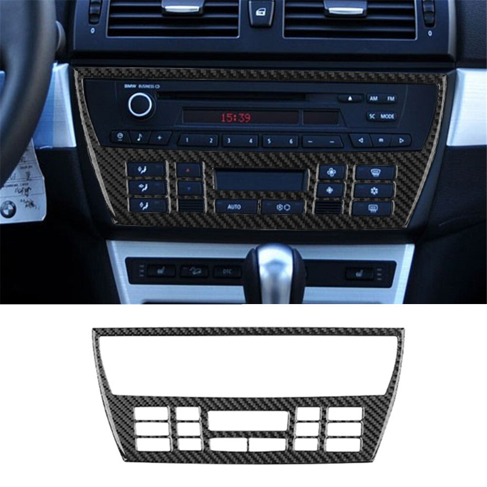 Carbon Fiber CD Outer Frame Trim Fits for BMW X3 2004-2010
