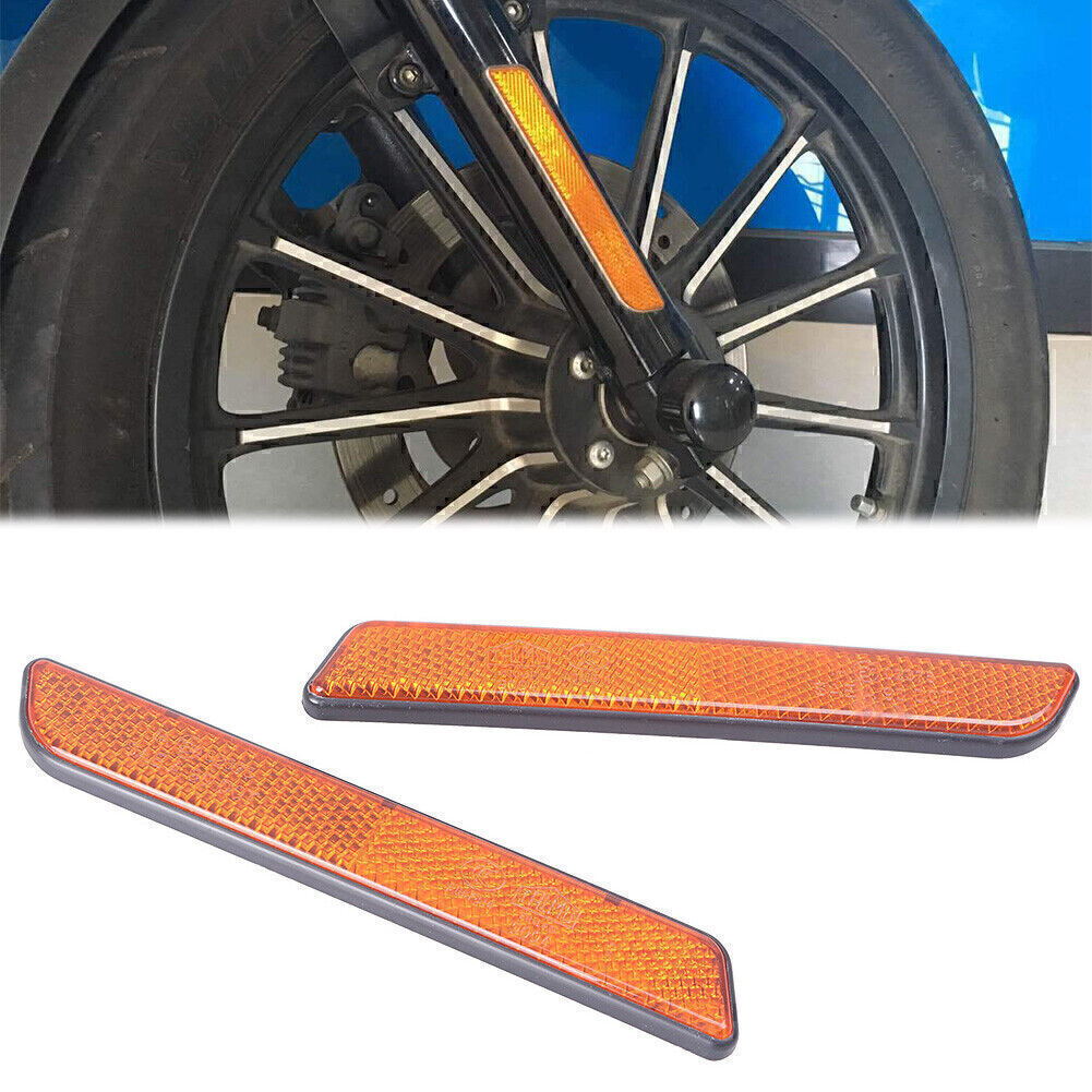 for Harley Touring lower legs sliders Dyna Glide 2x Front Fitk Leg Reflectors