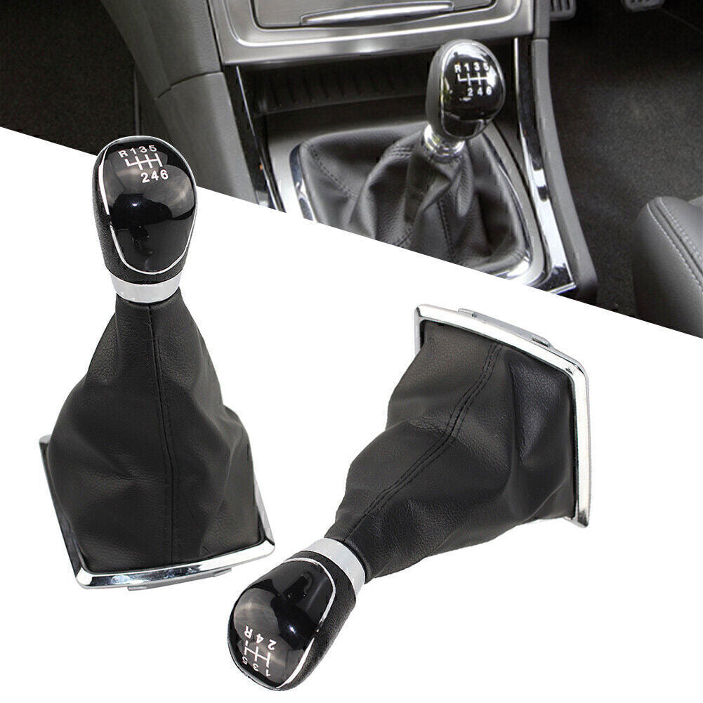 Fit for Ford Focus MK2 C-Max Kuga Car Shift Gear Knob 5 Speed With Leather Boot