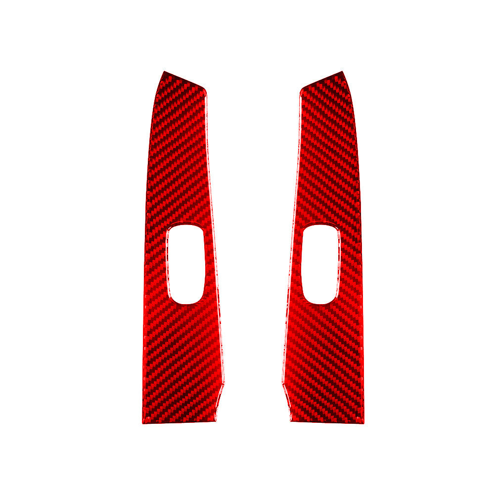 Red Carbon Fiber Rear Door Window Control Cover Trim for Nissan Altima 2019-2022