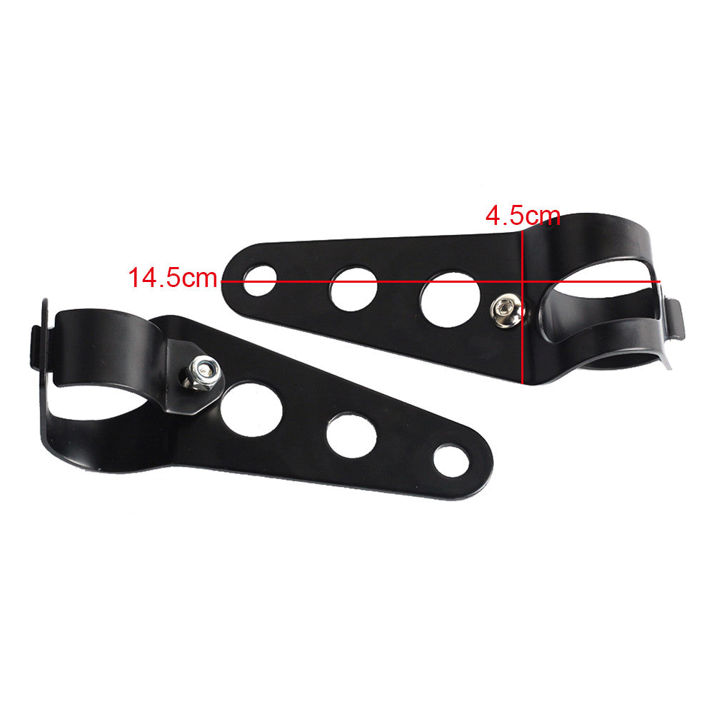 Universal Motorcycle 30-45mm Headlight Bracket Mount Fork Black