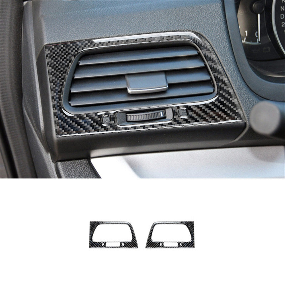 2Pcs Carbon Fiber Side Air Vent Outlet Cover Trim for Honda CRV CR-V 2015-2016
