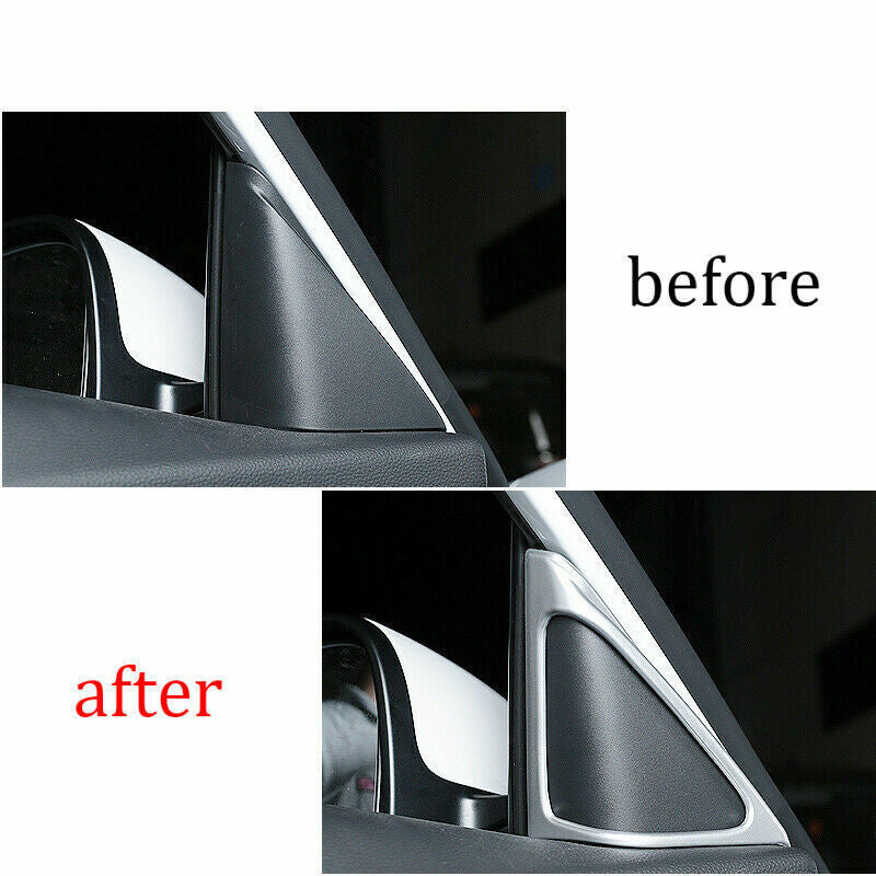 A Post Front Triangle Cover Trim 2 for Honda Accord 10th 2018-2022 Sliver Matte