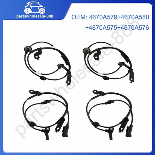NEW 4PC ABS Wheel Speed Sensor Front Rear Left Right for Mitsubishi Lancer