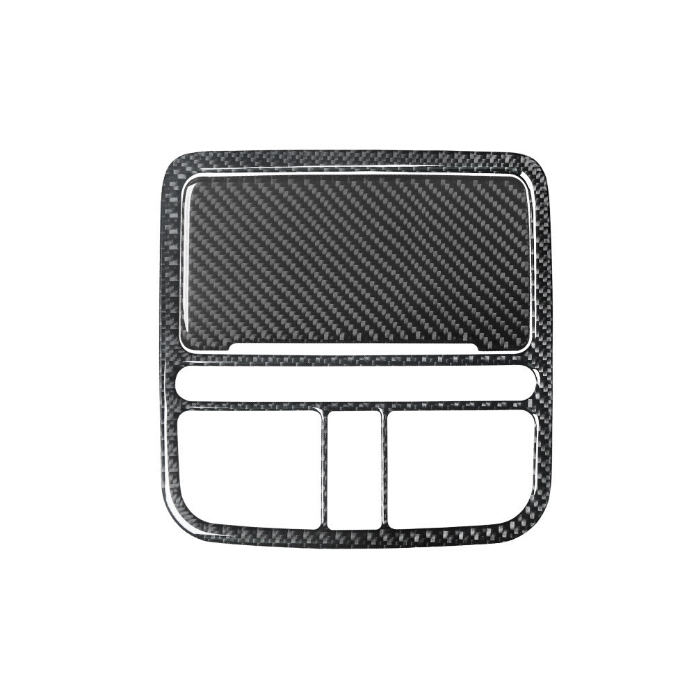 2Pcs Carbon Fiber Overhead Console Panel Cover Trim for Hyundai Azera 2006-2011