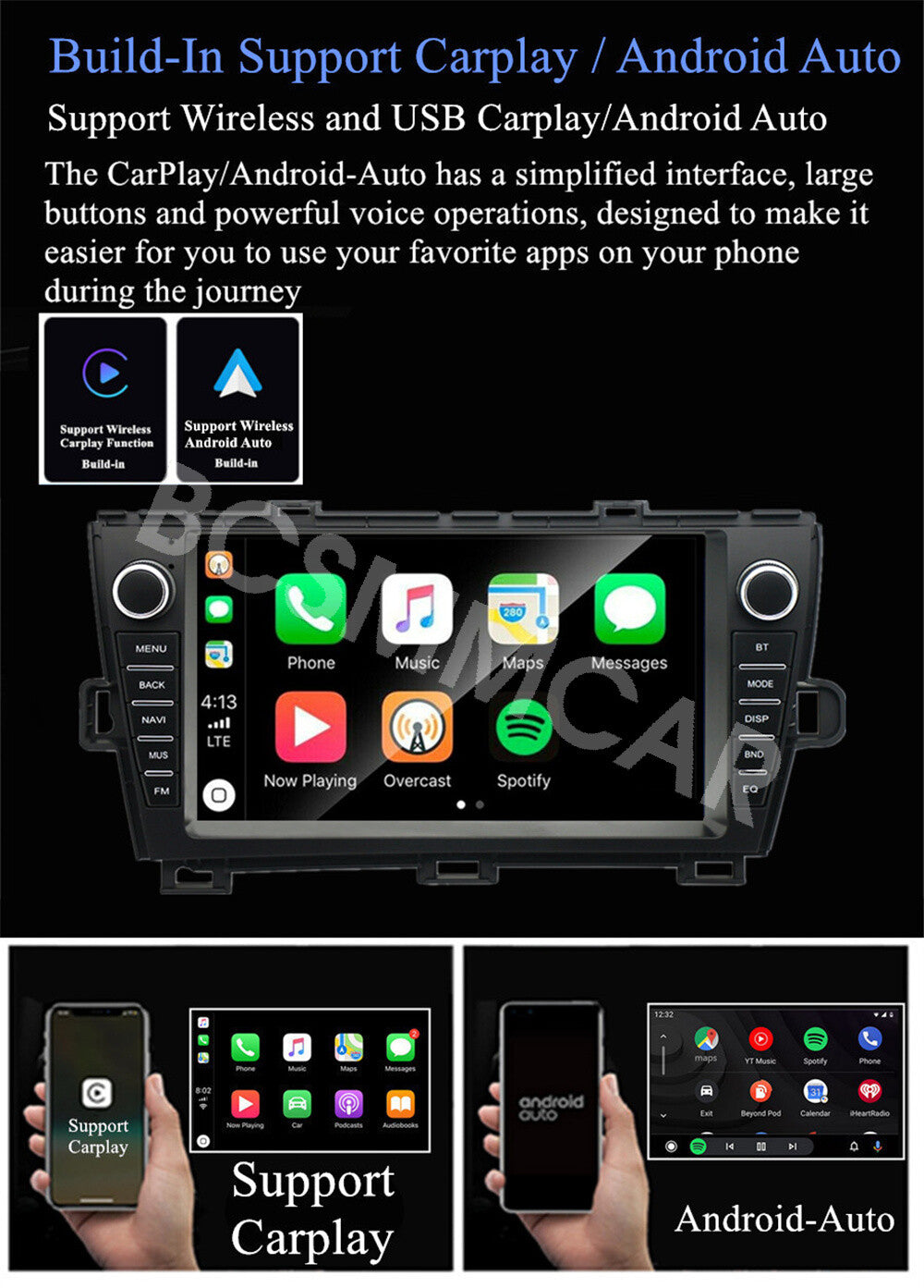 Fit For 2016-2020 for Toyota Tacoma 9.5 Car Stereo Radio Android13 Carplay GPS Wifi