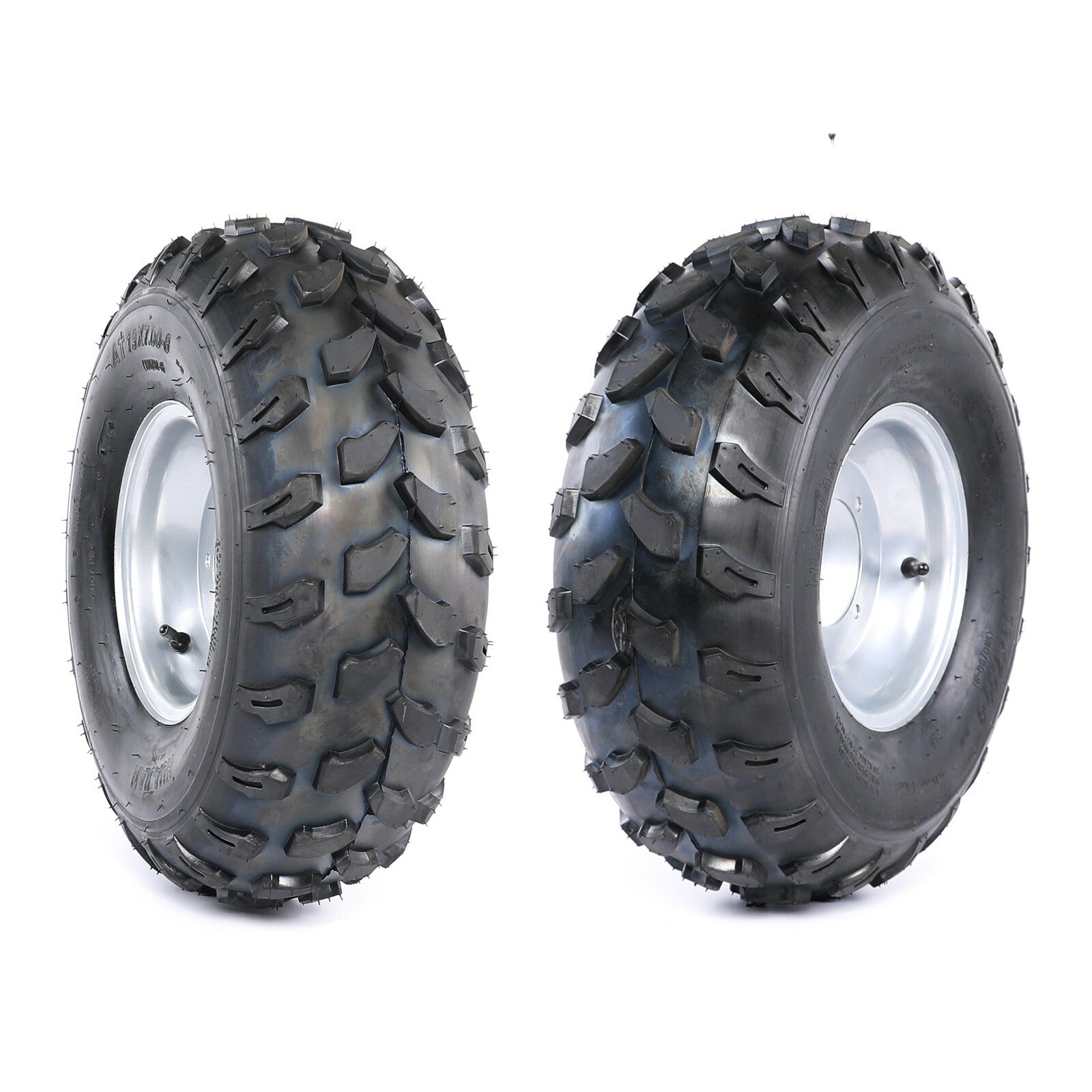 2-piece all-terrain vehicle tire and rim set, 19x7-8. Suitable for Suzuki LT80 Quad KFX80.