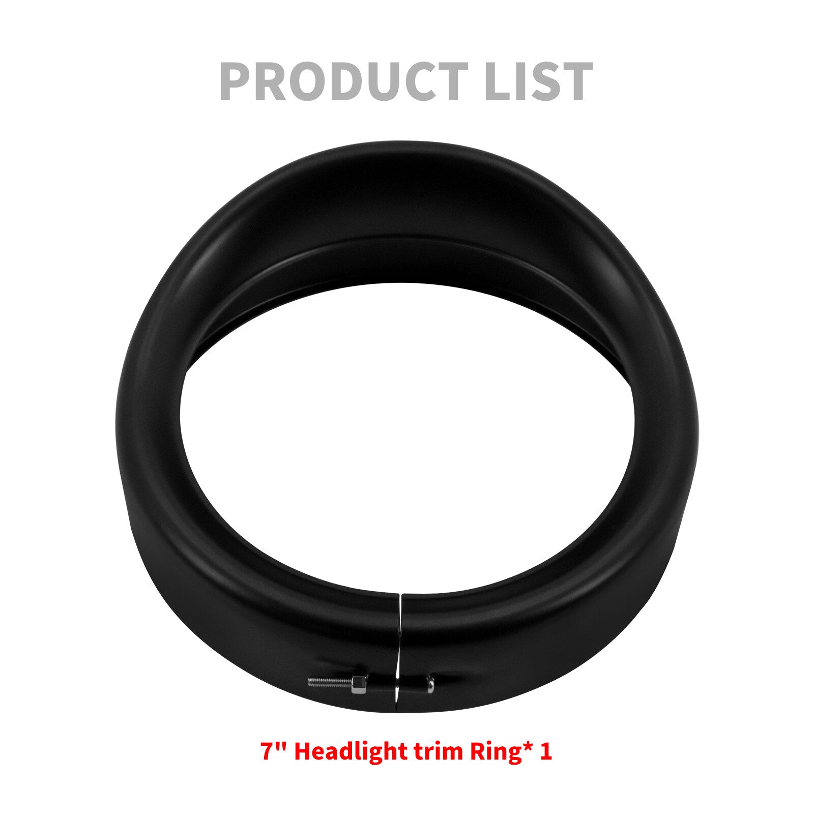 Black 7 inch Headlight Headlamp Trim Ring Protect Guard Cover Cap Fit for Harley