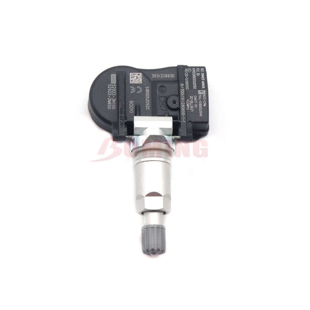 4-pack of new 52933-3N100 TPMS tire pressure sensors for Hyundai and for Kia Sorento.