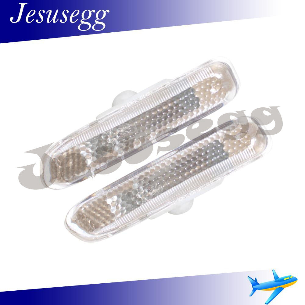 For 1998-06 for BMW E46 Coupe White Sequential LED Side Marker Indicator Light Cap