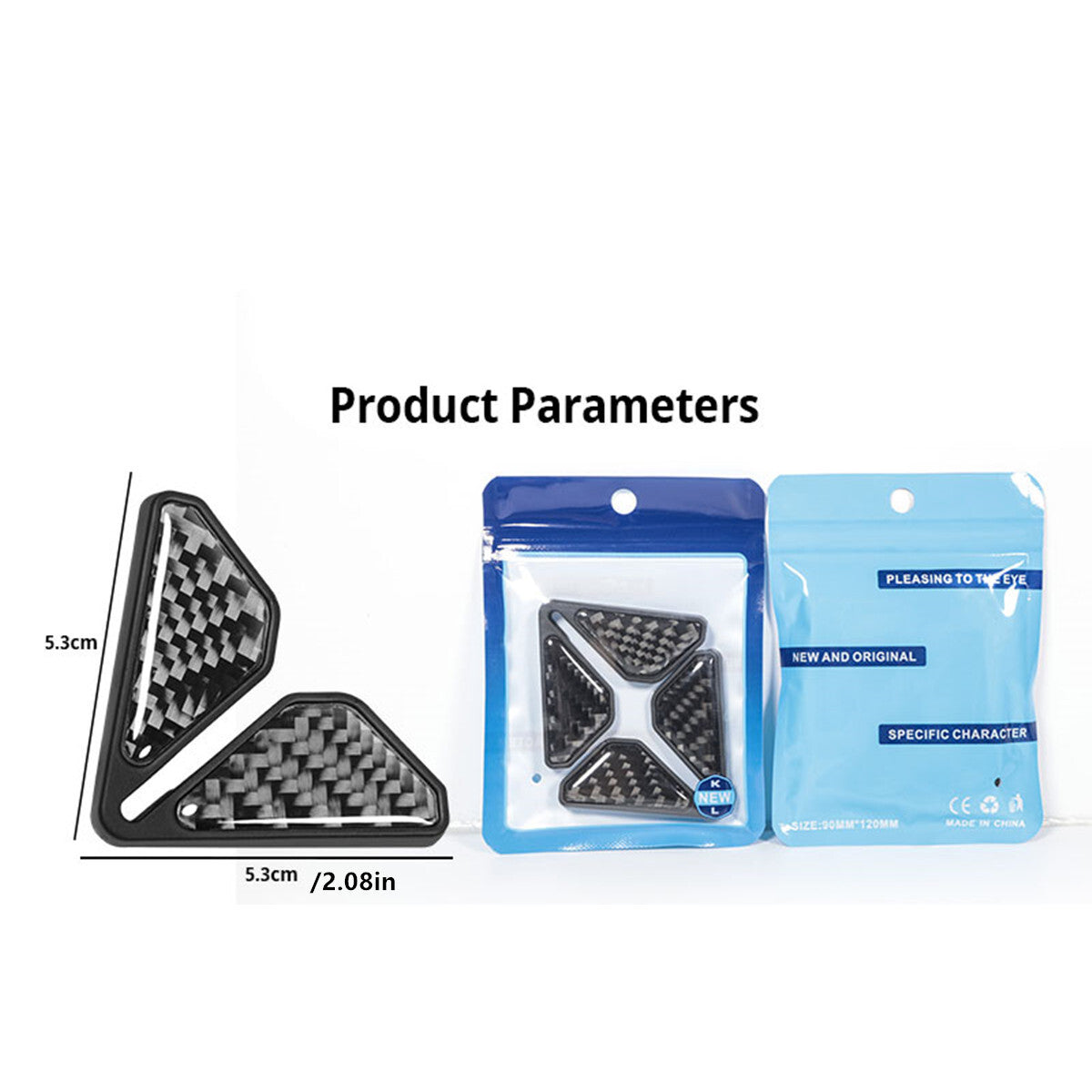 Carbon Fiber Look Sticker Car Door Angle Corner Protector Anti Collision Kit