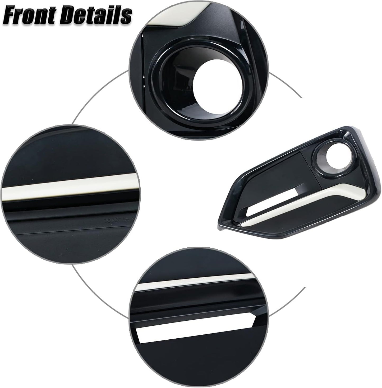 Front right and left fog light cover bezels for Honda for Civic 2017 - 2021 5-door hatchback.