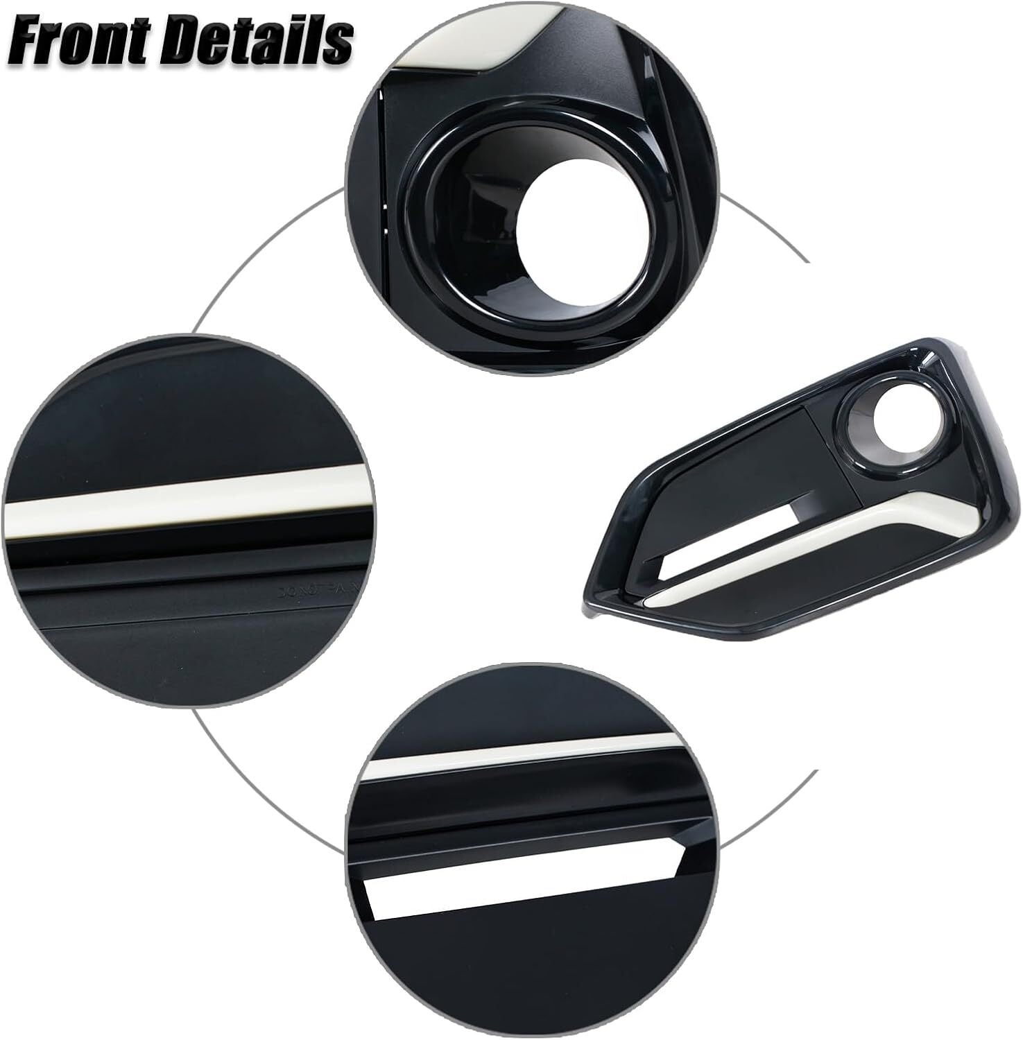 Front right and left fog light cover bezels for Honda for Civic 2017 - 2021 5-door hatchback.
