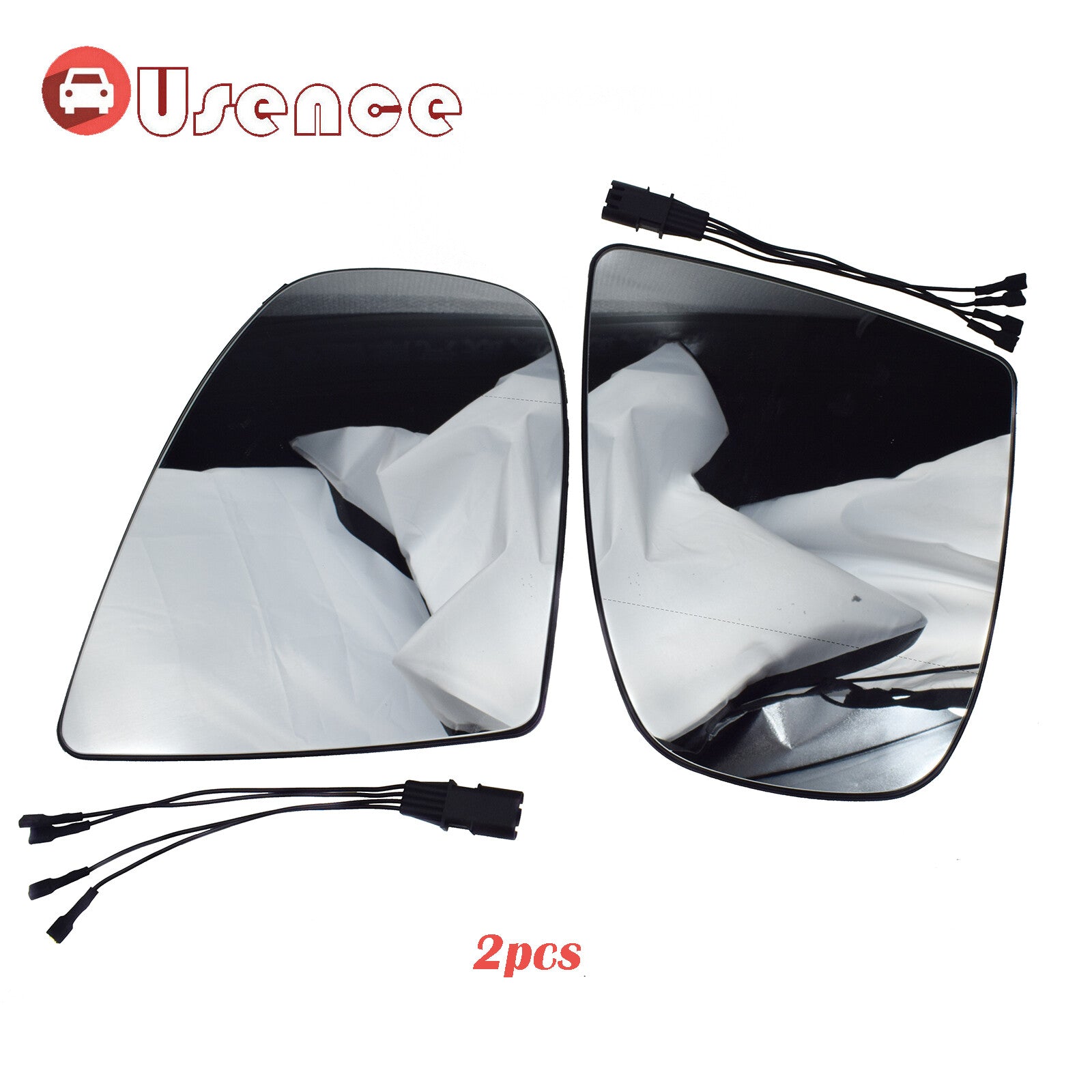 2PCS Rearview Wing Mirror Glass Heated W/ Wiring 51167174981 for BMW X5 E70 X6